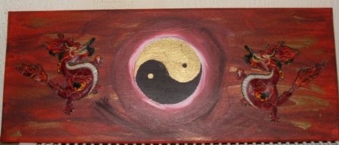 tableau ying yang chinois